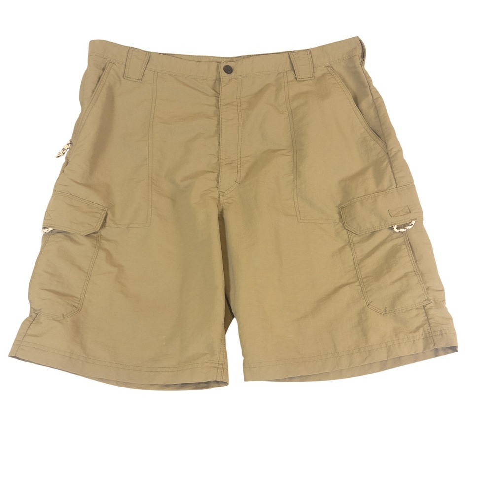 Wrangler Mens Tan Cargo Outdoor Shorts Size 40 Hiking Lightweight Khaki